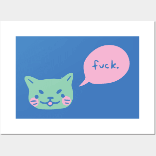 rude cat Posters and Art